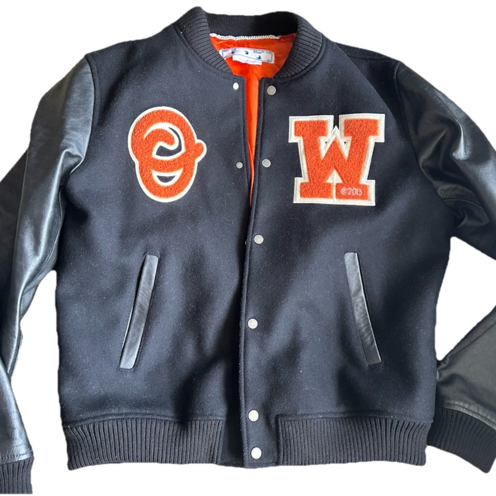 Off-White Patchwork Varsity Letterman Jacket - image 2